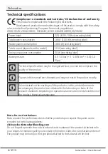 Предварительный просмотр 8 страницы Beko DFC04C10W User Manual