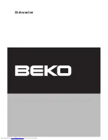 Предварительный просмотр 1 страницы Beko DISHWASHER Instruction Booklet