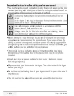 Preview for 6 page of Beko DPS 7205W3 User Manual