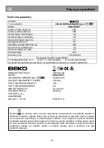 Предварительный просмотр 31 страницы Beko DSA25020T Manual