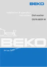 Beko DSFN 6839 W Instalation And Operation Instructions предпросмотр