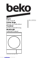 Beko DV 2570 X User Manual preview