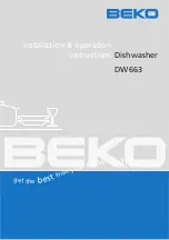 Preview for 1 page of Beko DW663 Installation & Operation Manual