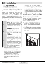 Preview for 9 page of Beko FFMEP3685W User Manual