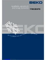 Предварительный просмотр 1 страницы Beko FREEZ66FB Installation & Operating Instructions Manual