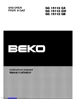 Beko GG 15112 GB Instruction Manual preview