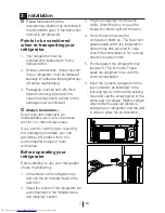 Preview for 8 page of Beko GL22APS Installation, Operation & Food Storage Instructions