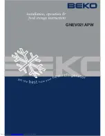 Preview for 1 page of Beko GNEV021APW Installation & Operation Manual