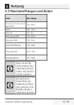 Preview for 23 page of Beko HBA7602W User Manual