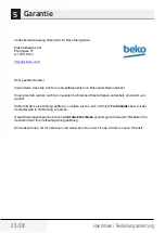 Preview for 26 page of Beko HBA7602W User Manual