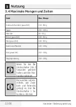 Preview for 22 page of Beko HBS6600W User Manual