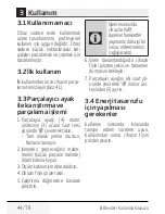 Preview for 44 page of Beko HBS7600W User Manual