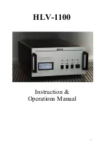 Beko HLV-1100 Instruction & Operation Manual preview