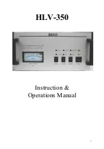 Preview for 1 page of Beko HLV-350 Instruction & Operation Manual