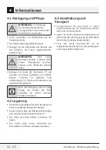 Preview for 16 page of Beko HMM7424W User Manual