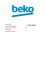 Preview for 1 page of Beko HS218540 Instructions For Use Manual