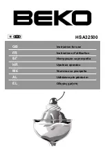 Preview for 1 page of Beko HSA32500 Instructions For Use Manual