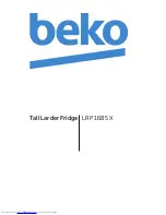 Beko LRP 1685 X User Manual preview