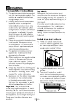 Preview for 8 page of Beko LXD 6155 S Installation, Operation & Food Storage Instructions