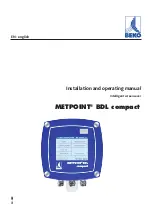 Beko METPOINT BDL compact Installation And Operating Manual preview
