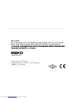 Предварительный просмотр 3 страницы Beko MF 5 Instruction Manual