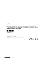 Предварительный просмотр 3 страницы Beko MF 6 Instruction Manual