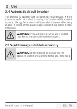 Preview for 15 page of Beko MMP7220W User Manual