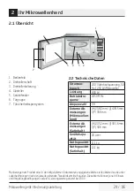 Preview for 29 page of Beko MOF20110B User Manual