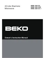 Предварительный просмотр 1 страницы Beko MWB 2000 EX Owner'S Instruction Manual