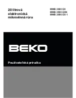 Предварительный просмотр 144 страницы Beko MWB 2000 EX Owner'S Instruction Manual