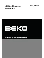 Preview for 1 page of Beko MWB 2510 EX Owner'S Instruction Manual