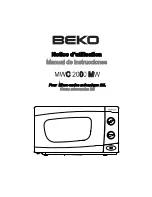 Предварительный просмотр 17 страницы Beko MWC 2000 MW Manual