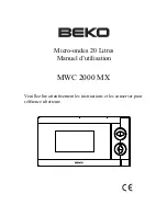 Предварительный просмотр 17 страницы Beko MWC 2000 MX Manual