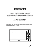 Предварительный просмотр 25 страницы Beko MWC 2000 MX Manual