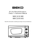 Beko MWC 2010 MS Manual preview