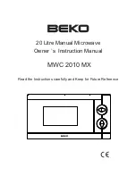 Preview for 1 page of Beko MWC 2010 MX Manual