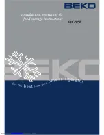 Preview for 1 page of Beko QC55F Installation, Operating And Maintanance Instructions