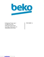 Beko RDV 6200 A Instructions For Use Manual preview