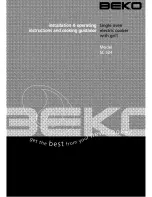 Beko SC 524 Installation & Operating Instructions And Cooking Guidance preview