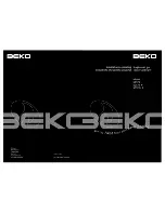 Предварительный просмотр 1 страницы Beko SG572 Installation & Operation Manual