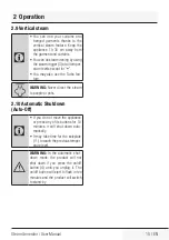 Preview for 15 page of Beko SGA 8328 B User Manual