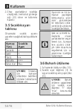 Preview for 54 page of Beko SPM6126R User Manual