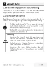 Preview for 23 page of Beko SWM2971W User Manual