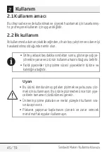 Preview for 45 page of Beko SWM2971W User Manual