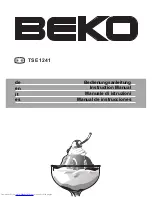 Beko TSE 1241 Instruction Manual preview