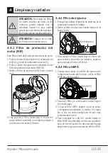 Preview for 123 page of Beko VCM 71605 AP User Manual