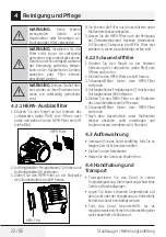 Preview for 22 page of Beko VCO 92702 AB User Manual