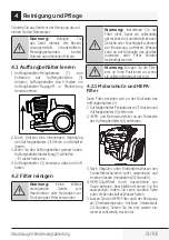 Preview for 21 page of Beko VCO32801AR User Manual