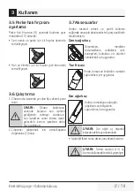 Preview for 17 page of Beko VCO32818WR User Manual