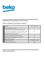 Preview for 9 page of Beko VCS 50700 CW User Manual